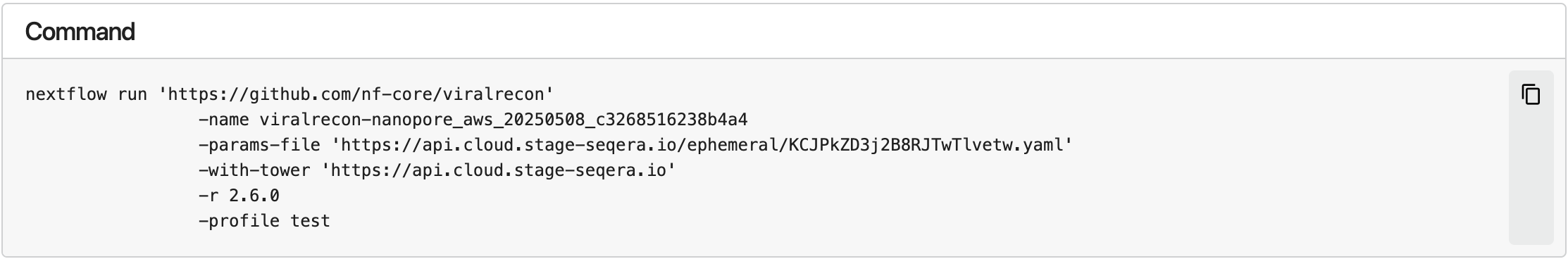 Nextflow command